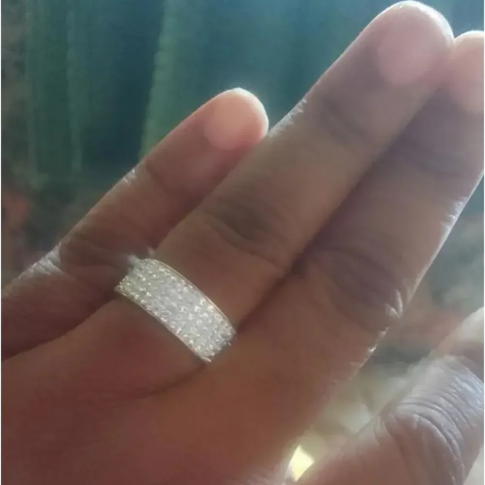Lab Created Diamond unisex wedding band ring